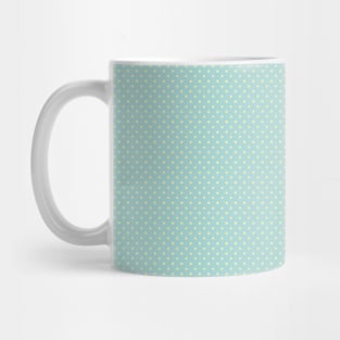 Retro Pattern Neck Gator Aqua and White Dot Mug